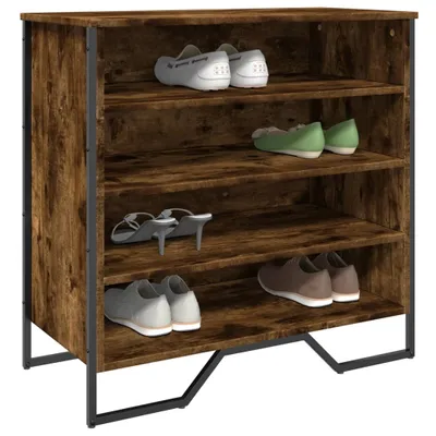 Immagine prodotto di vidaXL Portascarpe in rovere affumicato 80x38x78 cm Materiale a base di legno