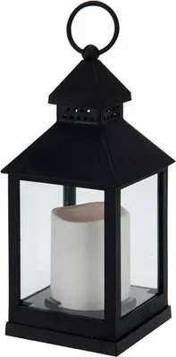 Produktbild von Edm 71653 Laterne Mit Led-kerze 23 Cm Schwarz  Schwarz One Size
