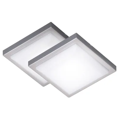 Image de 2 x lampes LED Smartwares pour armoires, argentées, 2 x 3 W, 150 lm, blanc chaud 2700 K, 120°
