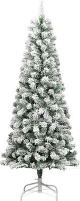 Produktbild von vidaXL Künstlicher Weihnachtsbaum Klappbar Beschneit 210 cm
