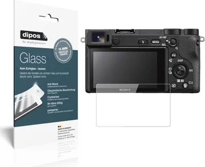 Produktbild von 2x Schutzfolie für Sony Alpha 6600 - Anti-Shock 9H Folie dipos Glass Kunststoffglas
