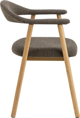 Produktbild von Addi Esszimmerstuhl Mit Armlehnen Bouclé grau.
