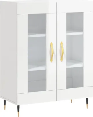 Obrázok produktu pre vidaXL Príborník vysoký lesk biely 69,5x34x90 cm Materiál dreva