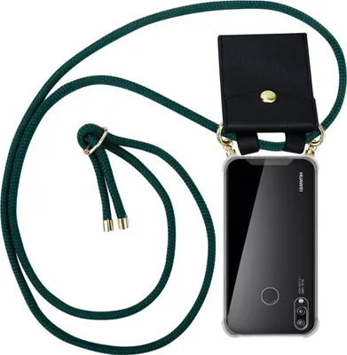 Obrázek produktu pro Cadorabo Pouzdro pro Huawei P20 LITE 2018 / NOVA 3E Ochranné pouzdro v zelené barvě Řetízek na mobilní telefon Silikonové pouzdro s odnímatelnou šňůrkou