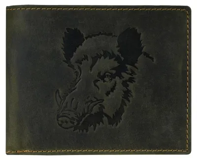Immagine prodotto di GREENBURRY portafoglio Vintage Animal Collection Wallet Olive Wild Boar verde scuro
