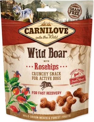 Produktbild von CARNILOVE Fresh Crunchy Wildschwein & Hagebutten mit Frischfleisch - Hundeleckerli - 200 g