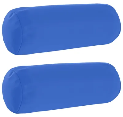 Image de vidaXL, housses de coussin, 2 pièces, HEERLEN, bleu roi, diamètre 15 x 40 cm, polyester