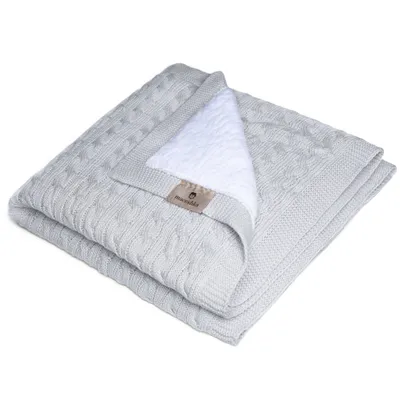 Obrázek produktu pro Zimní Pletená deka Maceshka copánek Grey