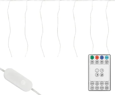 Obrázok produktu pre Osvetlenie vianočného stromčeka vonkajšie/vnútorné svetelné závesy 120 led 300x60cm s diaľkovým ovládaním teplá biela