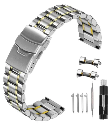 Productafbeelding van Omgoods - Roestvrijstalen Horlogeband voor 20mm en 22mm Horloges
