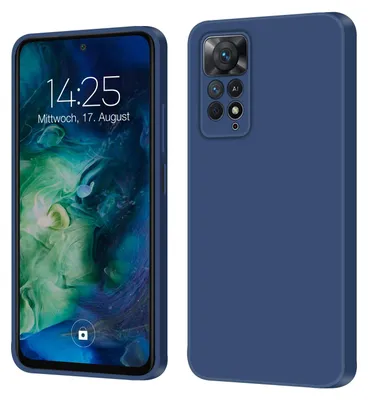 Produktbild von Hülle für Xiaomi Redmi Note 11 Pro Case Cover Bumper Smartphone Softgrip Schutzhülle Farbe: Blau