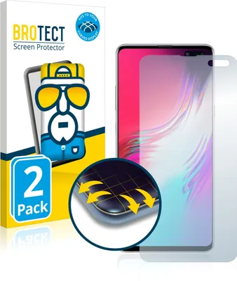 Produktbild von 2x BROTECT Fullscreen Schutzfolie für Samsung Galaxy S10 5G Displayschutz Folie Fullcover Klar Transparent