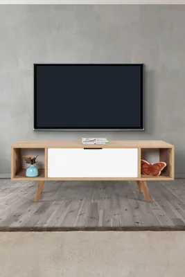 Produktbild von Skye Decor, TV Stand 100% Melaminbeschichtete Spanplatte, Saphir-Eiche, 130 cm