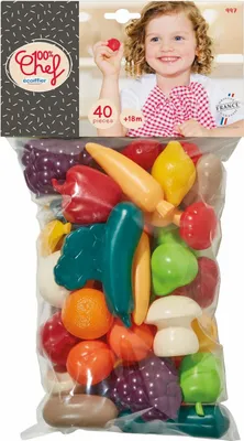 Immagine prodotto di Ecoiffier, set di giocattoli "100% Chef", verdure, 40 pezzi.