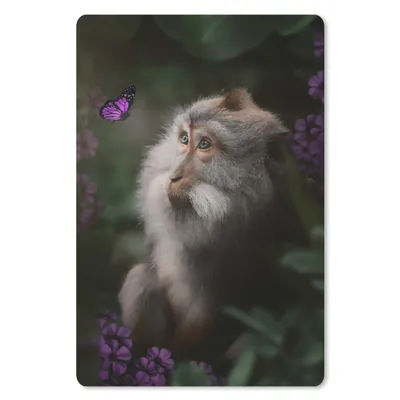 Produktbild von MuchoWow® Mauspad Mousepad Affe - Dschungel - Schmetterling - Pflanzen 18x27 cm - Mousepads - Maus Mat - Pad - Mausunterlage