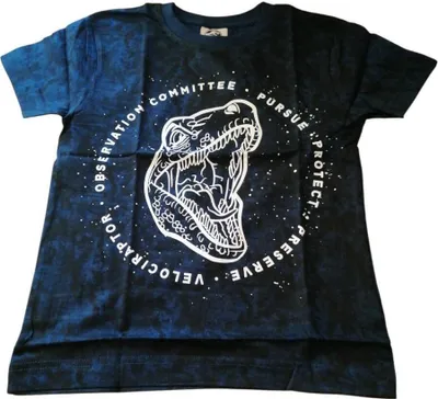 Produktbild von Jurassic World Kurzarm-T-Shirt für Jungen | Weiß oder Blau | 100% Baumwolle, blau, 146