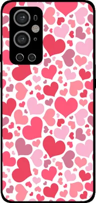 Produktbild von Smartphonica Handyhülle Geeignet für  OnePlus 9 Pro mit Herzen Print - Herzen Design TPU Backcover Case - Kinder  Etui mit Herzen Design