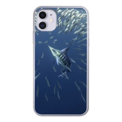 Produktbild von MuchoWow® Handyhülle Schutzhülle Hülle für iPhone 11 Fisch - Schwertfisch - Wasser Silikon Softcase Handy Hülle - Handytasche