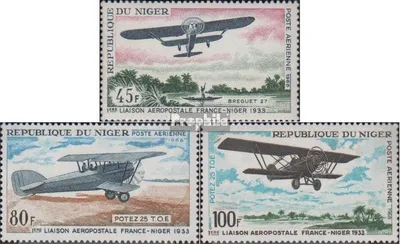 Produktbild von Briefmarken Niger 1968 Mi 182-184 (kompl.Ausg.) postfrisch Flugpostverbindung