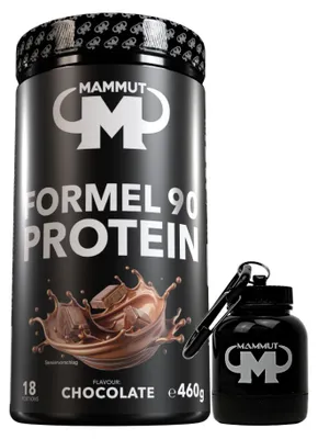 Produktbild von Mammut Nutrition - Formel 90 Protein 460 g Dose - 18 Portionen Eiweiß + GRATIS Powderbank, Geschmack: Chocolate