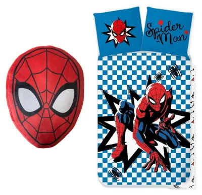 Produktbild von Spiderman-Schlafzimmer-Set; Bettbezug und Kissen