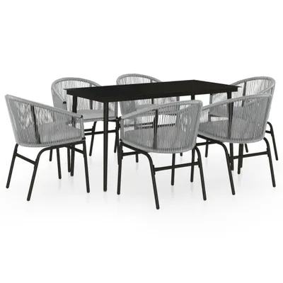 Produktbild von 7-tlg. Garten-Essgruppe Grau