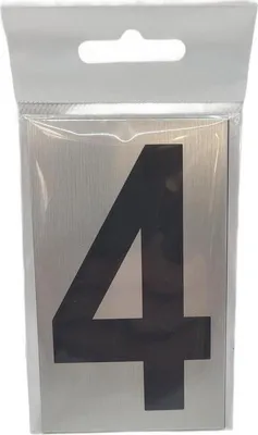 Produktbild von Aluminium Türschild " 4 " 100x60mm