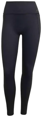 Immagine prodotto di Leggings Adidas, modello Malla larga, linea Optime Workout, tessuto a coste, lunghezza intera, colore nero, da donna