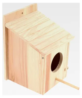Produktbild von Vogelhaus aus Naturholz für Wellensittiche und Nymphensittiche – Wetterfester Nistkasten für Garten und Balkon