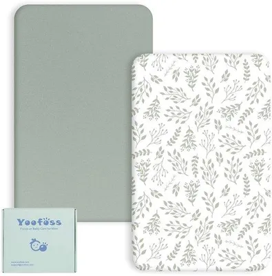 Produktbild von 2 atmungsaktive Jersey-Bettlaken für Kinderbetten, 50x90 cm