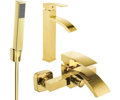 Zdjęcie produktu dla Mexen Libra R77 zestaw wannowy, złoty - 745113R77-50