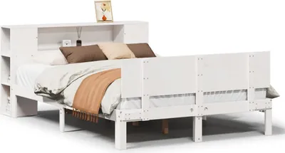 Immagine prodotto di Letto Libreria senza Materasso Bianco 120x190 cm Legno di Pino