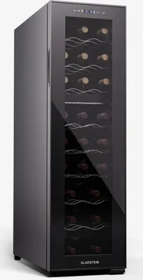 Produktbild von Klarstein Freistehender Weinkühlschrank 2 Zonen, Getränkekühlschrank Klein, Kleiner Weinschrank, Wein-Kühlschrank Klein mit Glastür, Indoor/Outdoor Flaschenkühlschrank, Wine Fridge, 24 Flaschen