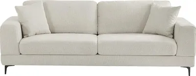Produktbild von 3-Sitzer-Sofa mit beigem Strukturbezug - JAMOLO