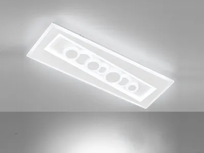 Produktbild von Fischer & Honsel Ratio LED Wandleuchte 22W Tunable white steuerbar dimmbar Acryl weiß + Fernbedienung 21414