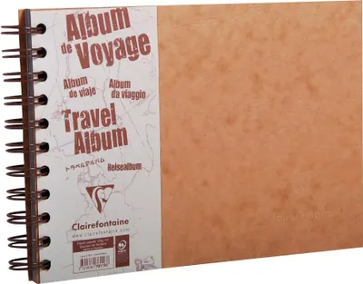 Produktbild von Clairefontaine 5x Reisealbum Age Bag A5 quer liniert / blanko 40 Bl Tabak 78116C