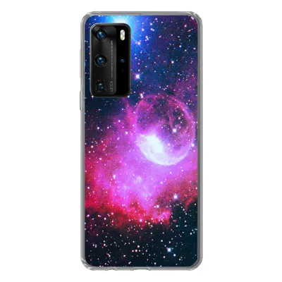 Produktbild von MuchoWow® Handyhülle Schutzhülle Hülle für Huawei P40 Pro Universum - Planeten - Rosa - Jungen - Mädchen - Kinder Silikon Softcase Handy Hülle - Schutz