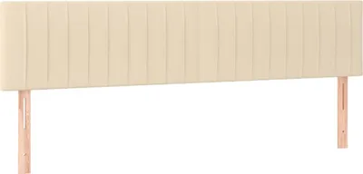 Obrázok produktu pre vidaXL Čelo postele, krémová, 200 x 5 x 78/88 cm, látka