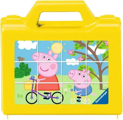 Produktbild von Ravensburger Kinderpuzzle 05576 - Spaß mit Peppa - 12 Teile Peppa Pig Würfelpuzzle für Kinder ab 4 Jahren