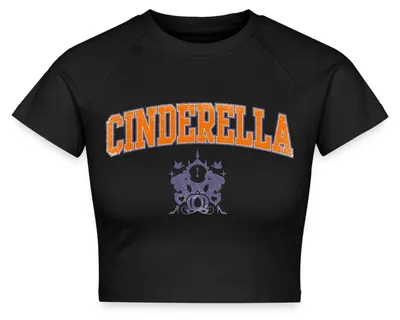Produktbild von Cinderella Schriftzug Mit Emblem Crop Top, M, Schwarz
