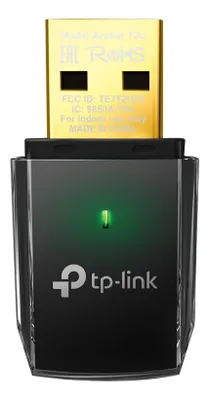 Obrázek produktu pro TP-Link Archer T2U, Bezdrátový, USB, WLAN, Wi-Fi 5 (802.11ac), 600 Mbit/s, Černá