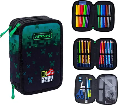 Obrázek produktu pro Goldkids - Penál se 3 přihrádkami - Penál pro chlapce - Penál se 3 přihrádkami, Penál pro studenty, Školní penál, Domácí úkol - Udělej to nejlepší