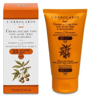 Immagine prodotto di Crema Solare Viso Aloe Vera & Macadamia Spf25 75 Ml