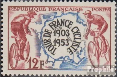 Produktbild von Briefmarken Frankreich 1953 Mi 977 (kompl.Ausg.) postfrisch Tour de France