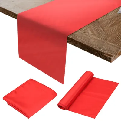 Tafelläufer rot 30x275 cm modern 2er-Set