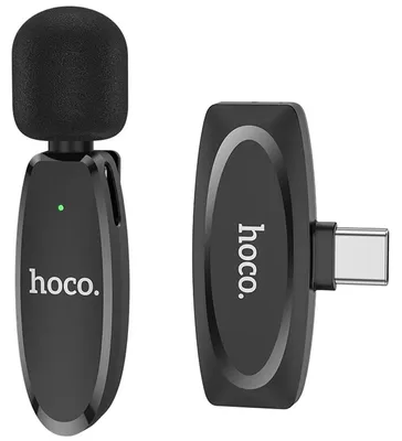 Produktbild von Hoco L15 Crystal Lavalier Wireless USB-C Mikrofon Krawattenmikrofon für Android Vlog Podcast Streaming Audio Mic Funkmikrofon Smartphone