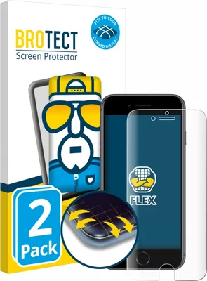 Produktbild von 2x BROTECT Fullscreen Schutzfolie für Apple iPhone 8 Displayschutz Folie Fullcover Klar Transparent