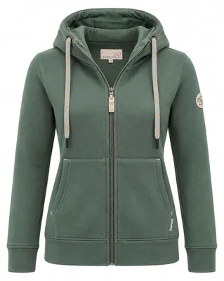 Produktbild von Baumfuchs Damen Sweatjacke mit Kapuze - Kapuzenjacke Grün, Größe M