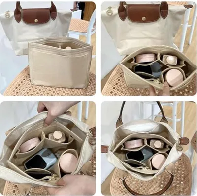 Organizer für Longchamp Tasche, Taschenorganizer für Longchamp L, Organizer für Longchamp Pliage L, Mehrfachfach
