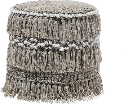 Zdjęcie produktu dla Bawełniany puf Noida w stylu boho, idealny jako siedzisko i taboret